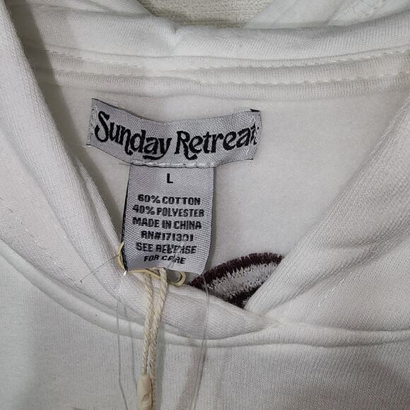 French toast women's white hoodie size Large - Picture 5 of 7